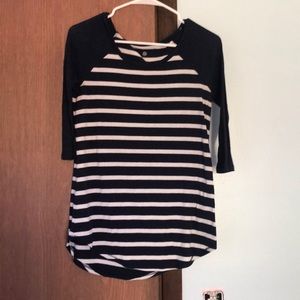 Navy blue/ white striped shirt